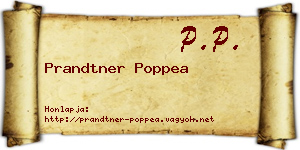 Prandtner Poppea névjegykártya